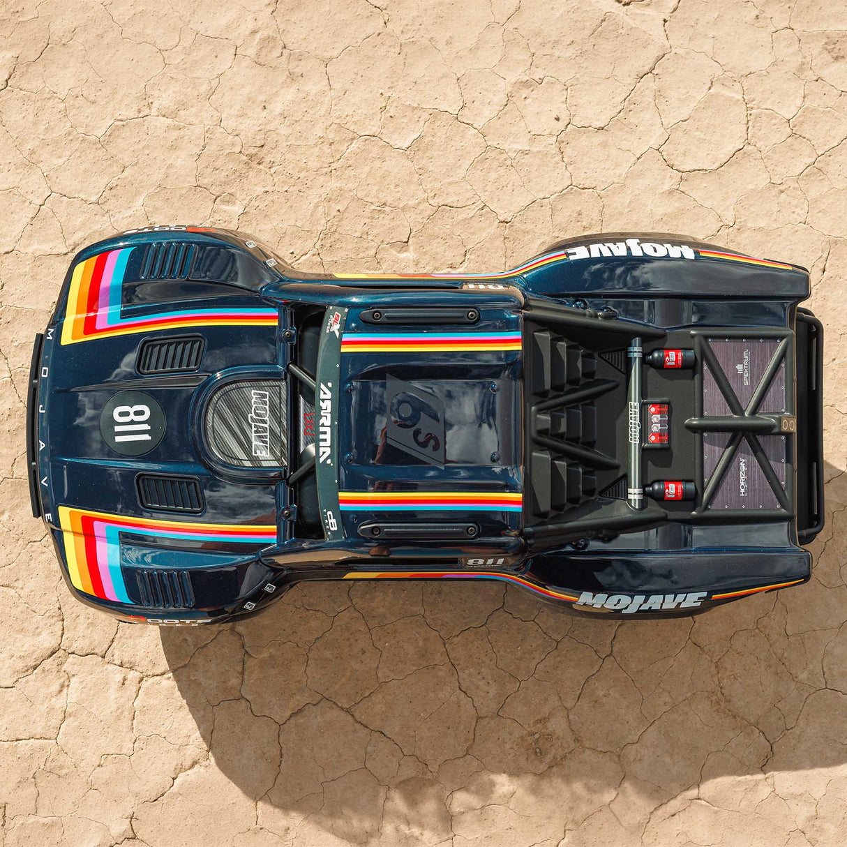 ARRMA MOJAVE 6S V3 Blue — included SLT3 transmitter and what is in the box