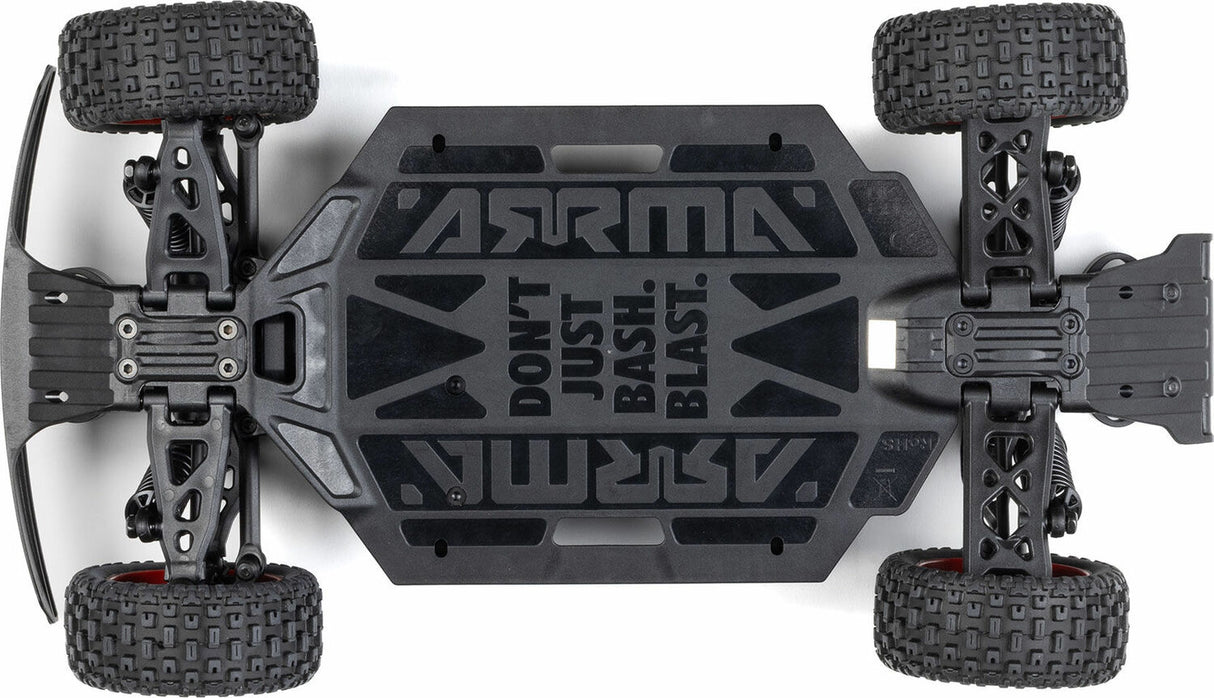 MOJAVE GROM MEGA 380 Brushed 4X4 Small Scale Desert Truck RTR with Battery & Charger, Red/Black