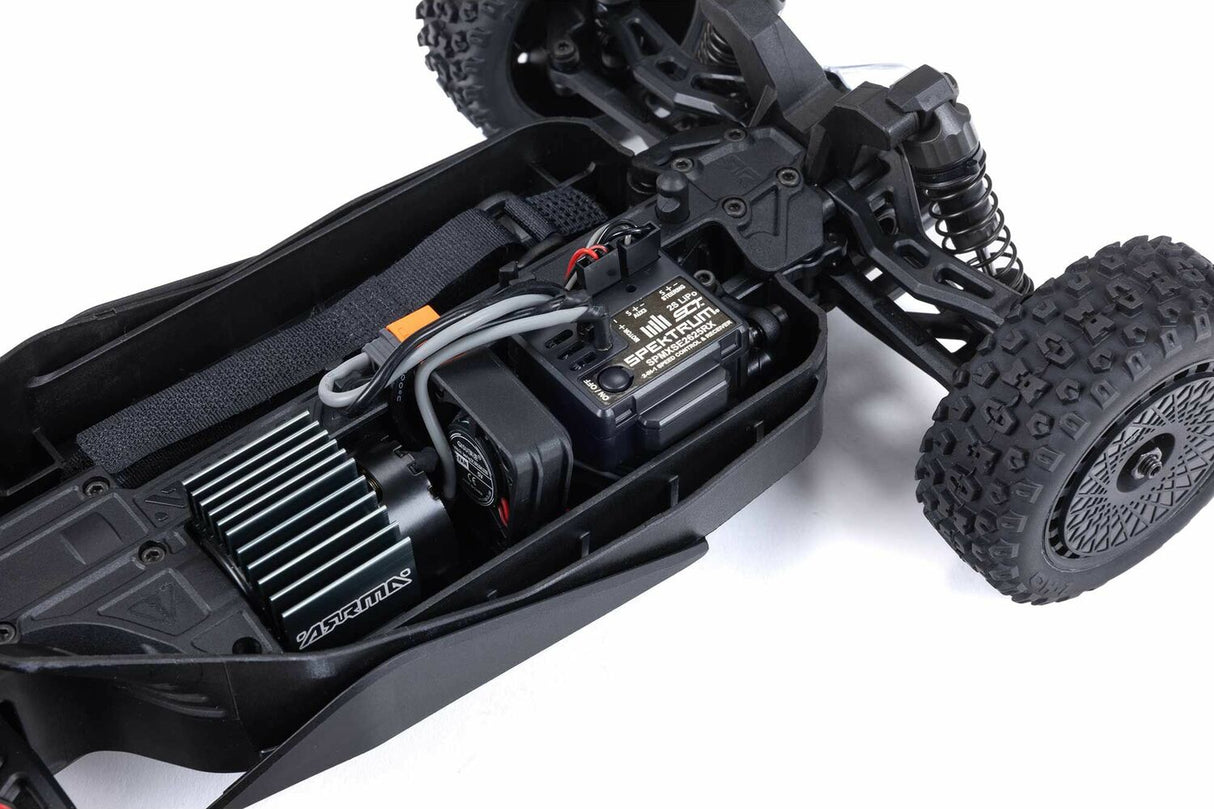 TYPHON GROM MEGA 380 Brushed 4X4 Small Scale Buggy RTR with Battery & Charger, Red/White