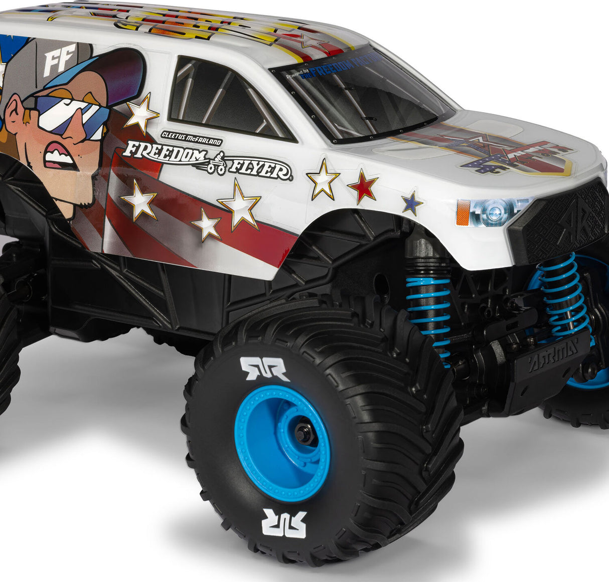 1/16 FREEDOM FLYER GROM 4X4 RTR Brushed Monster Truck (Battery & Charger Included), White