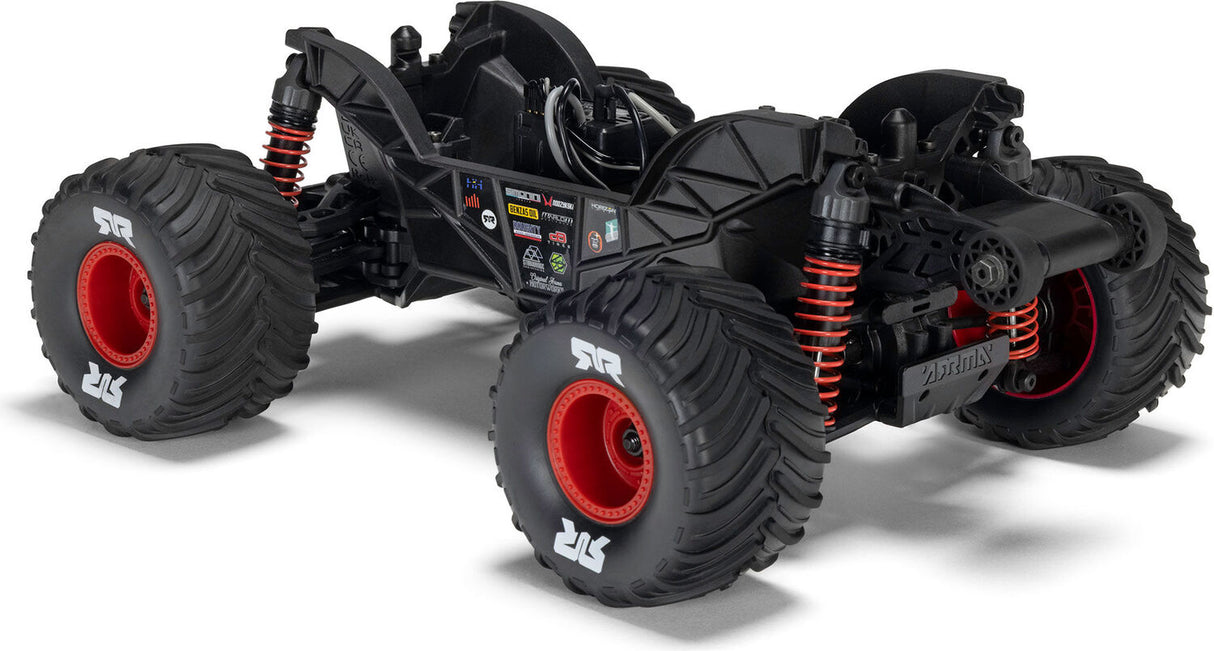 1/16 GORGON GROM 4X4 RTR Brushed Monster Truck (Battery & Charger Included), Red