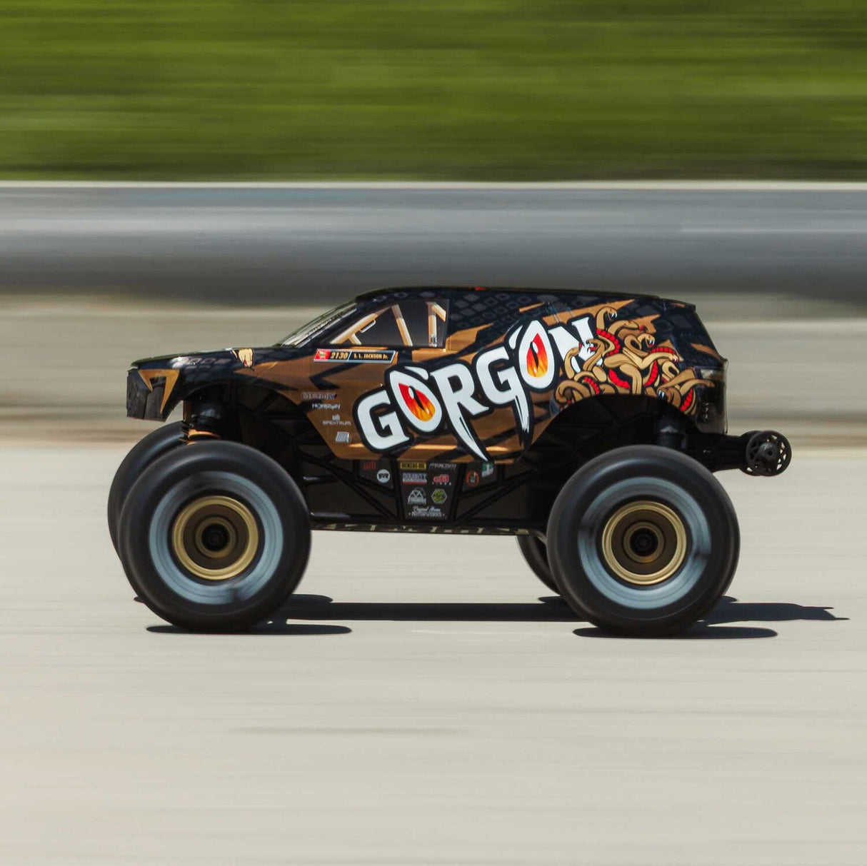 1/16 GORGON GROM 4X4 RTR Brushed Monster Truck (Battery & Charger Included), Bronze