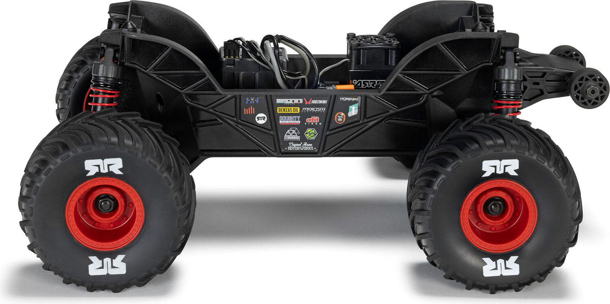 1/16 QUAKE GROM 4X4 RTR Brushed Monster Truck (Battery & Charger Included), Red