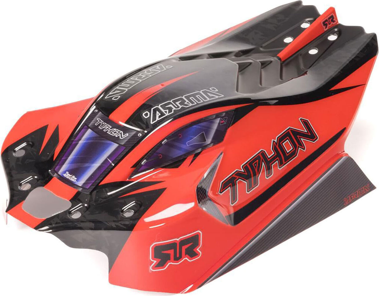 1/8 Clipless Painted Decaled Body, Black: TYPHON 4X4