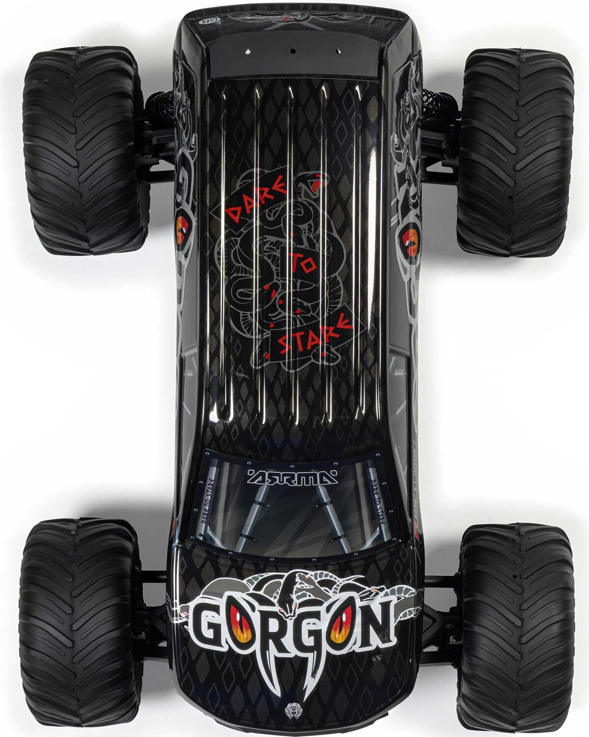 1/10 GORGON 2WD RTR Brushed Monster Truck (Battery & Charger Included), Gun Metal