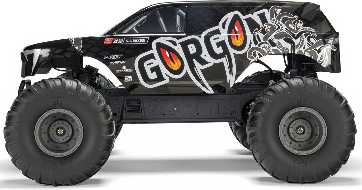 1/10 GORGON 2WD RTR Brushed Monster Truck (Battery & Charger Included), Gun Metal