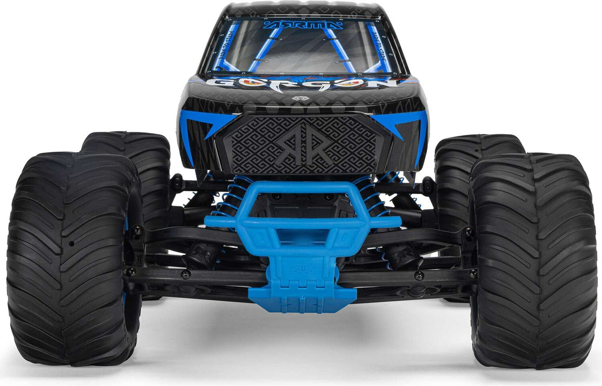 1/10 GORGON 2WD RTR Brushed Monster Truck (Battery & Charger Included), Blue
