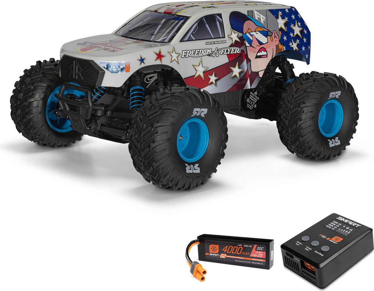 1/10 FREEDOM FLYER 223S 2WD RTR Brushless Monster Truck (Battery & Charger Included), White