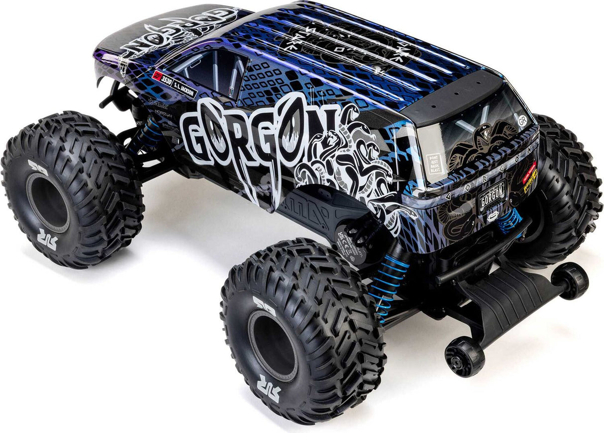 1/10 GORGON 223S 2WD RTR Brushless Monster Truck, Blue/Black