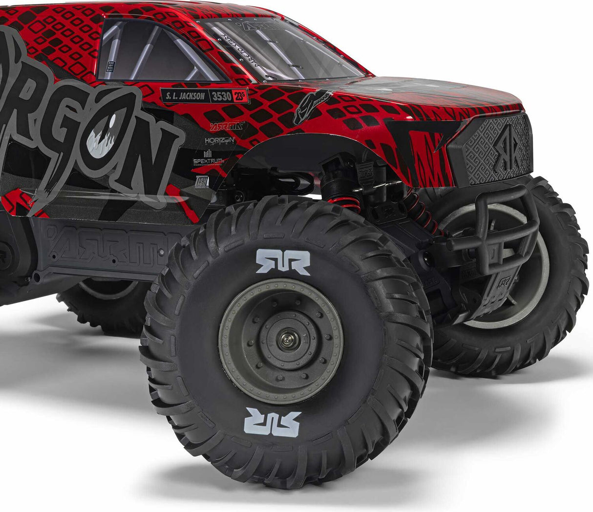 1/10 GORGON 223S 2WD RTR Brushless Monster Truck, Red/Black