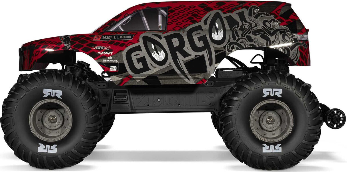 1/10 GORGON 223S 2WD RTR Brushless Monster Truck, Red/Black