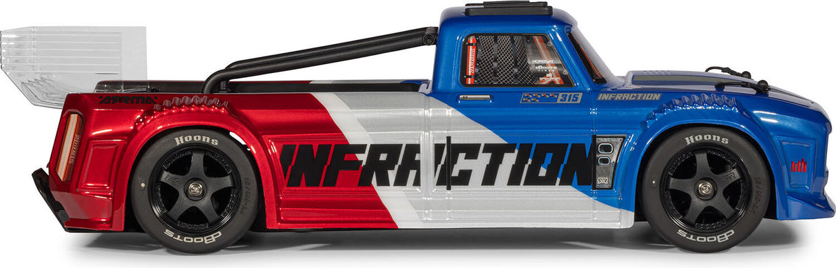 1/8 INFRACTION 223S DSC 4X4 RTR Brushless All-Road Street Bash Truck, Blue/Red