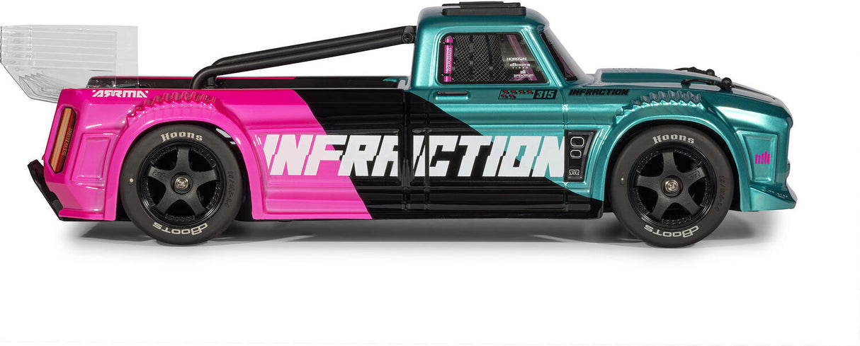 1/8 INFRACTION 223S DSC 4X4 RTR Brushless All-Road Street Bash Truck, Teal/Pink