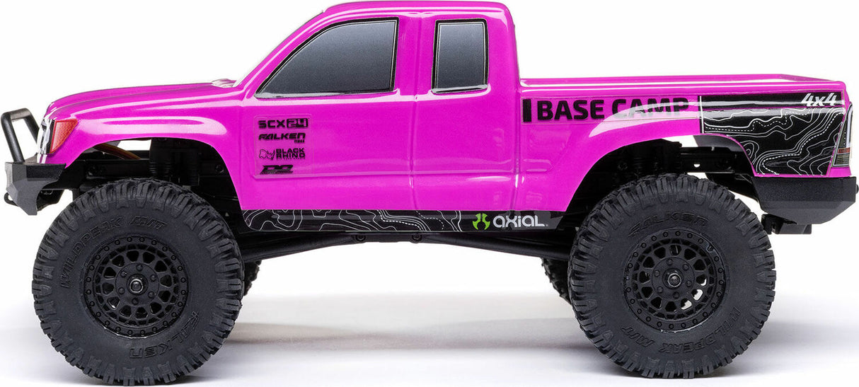1/24 SCX24 Base Camp 4WD Rock Crawler Brushed RTR with Battery & Charger, Pink