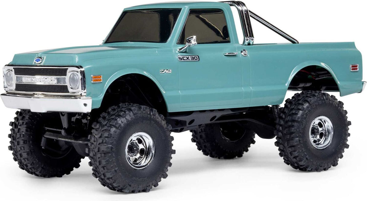 1/30 SCX30 Chevrolet K10 4X4 RTR Brushed Rock Crawler (Battery & Charger Included), Green