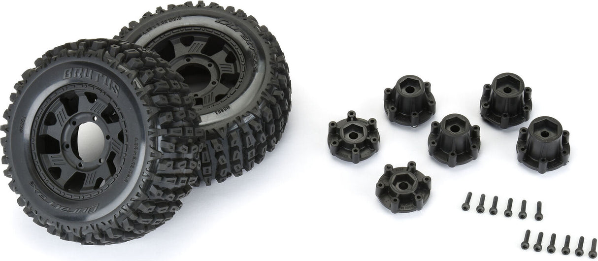1/10 Brutus F/R 2.8" Monster Truck Tires MTD 12mm Black Ripper (2)