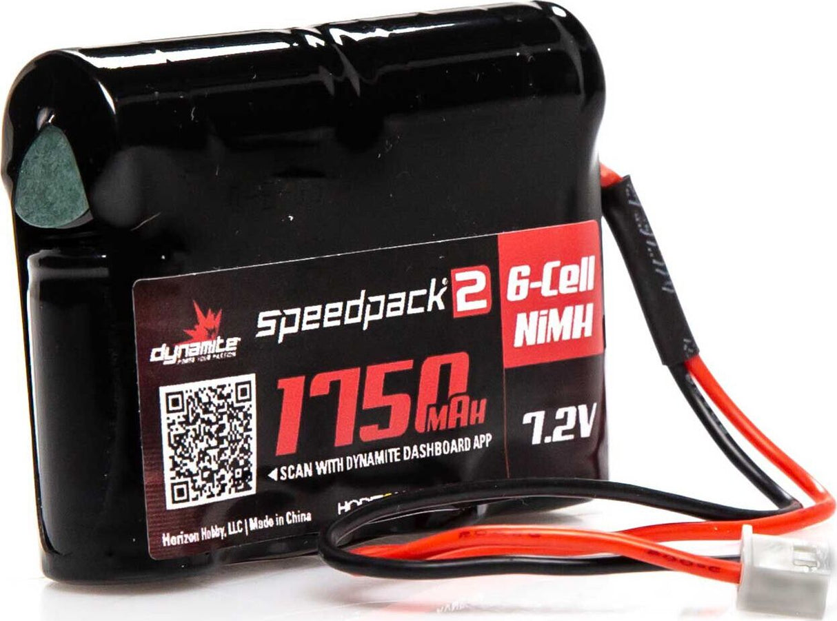 7.2V 1750mAh 6-Cell Speedpack2 Mini-T NiMH Battery: XH-1S (Losi Mini Plug)