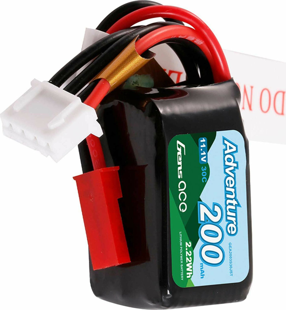 Gens ace 200mAh 3S 11.1V 30C Lipo Battery Pack with JST Plug