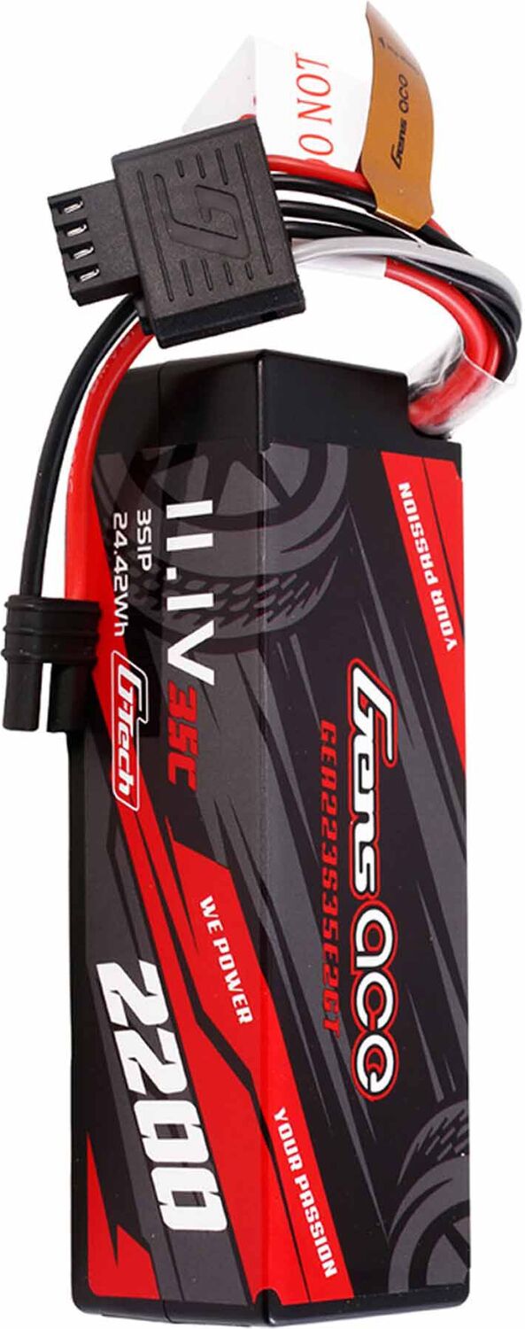 11.1V 2200mAh 3S 35C Hardcase G-Tech LiPo Battery: IC2