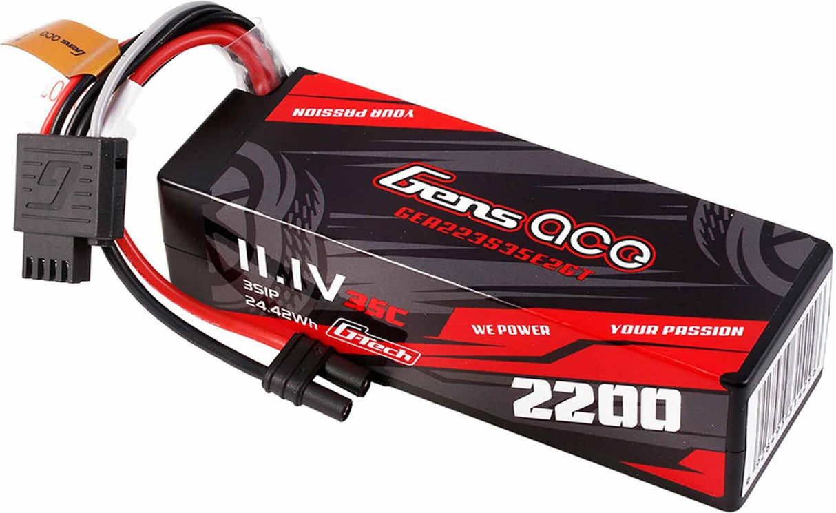 11.1V 2200mAh 3S 35C Hardcase G-Tech LiPo Battery: IC2