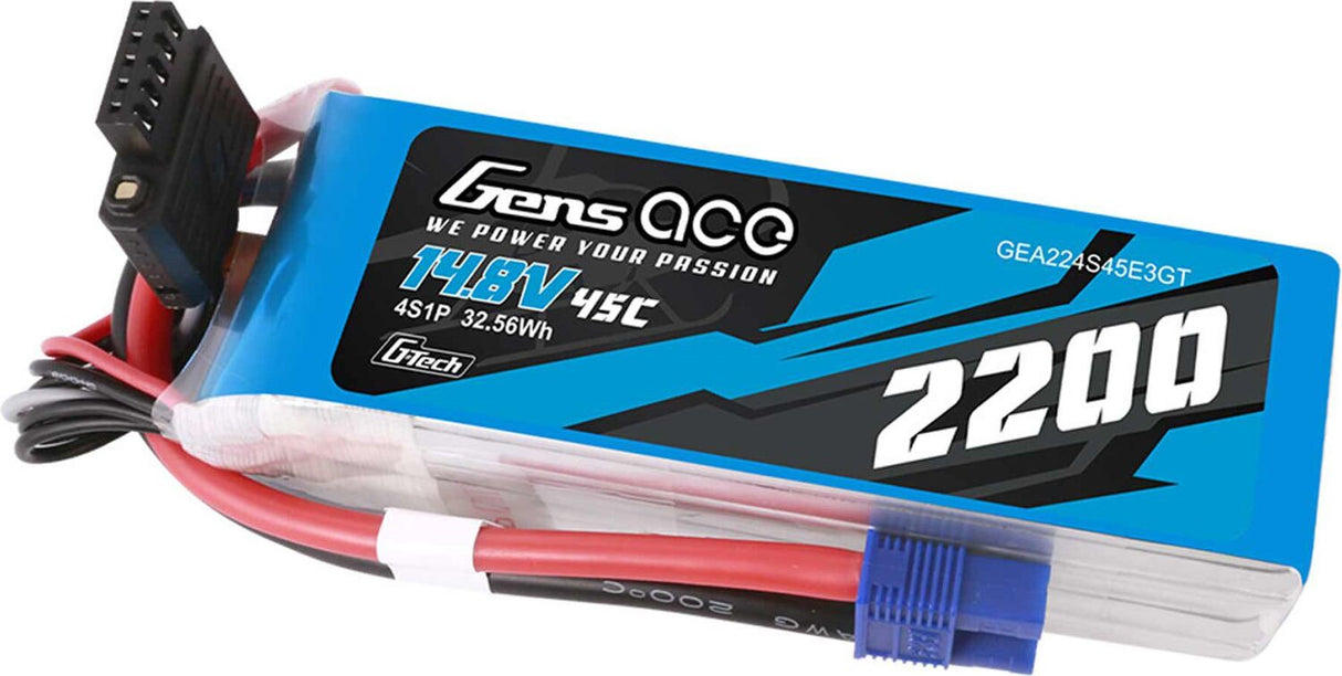 14.8V 2200mAh 4S 45C G-Tech LiPo Battery: EC3