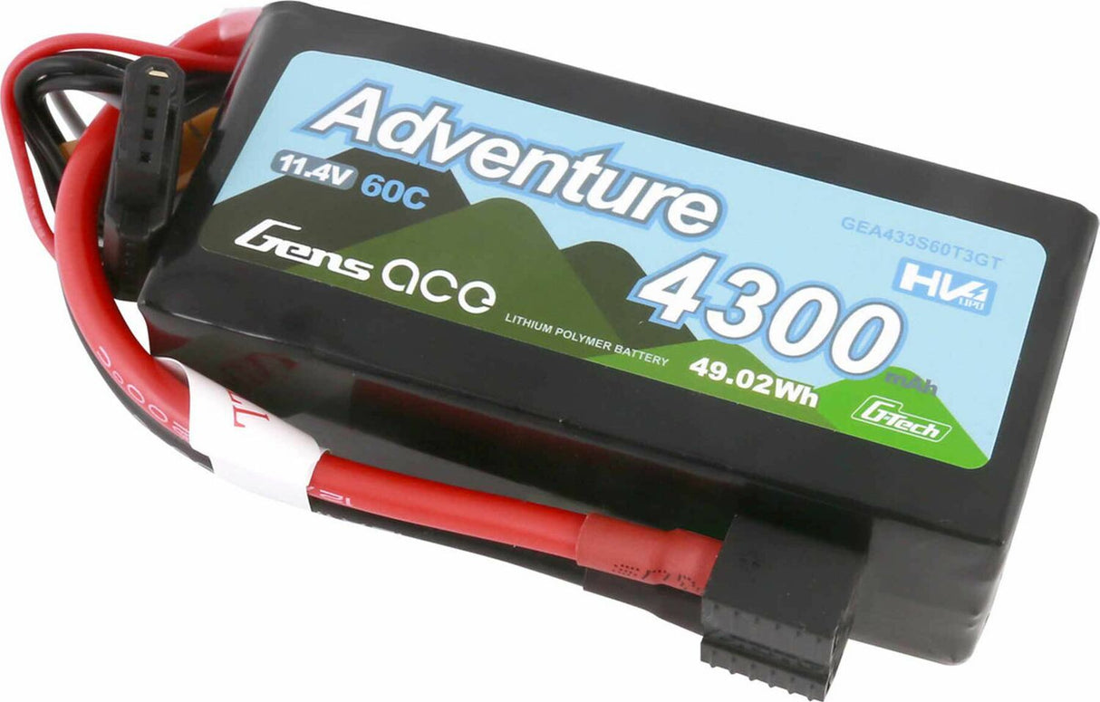 11.4V 4300mAh 3S 60C G-Tech Smart Lipo Battery: Universal