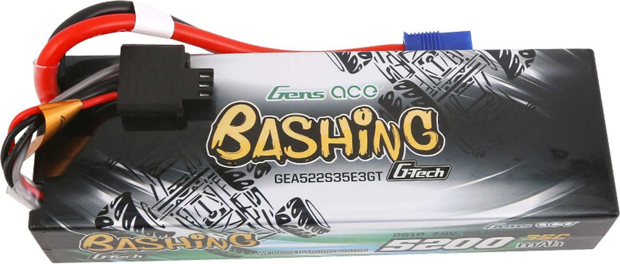 7.4V 5200mAh 2S 35C G-Tech Smart Bashing Hardcase LiPo Battery: EC3