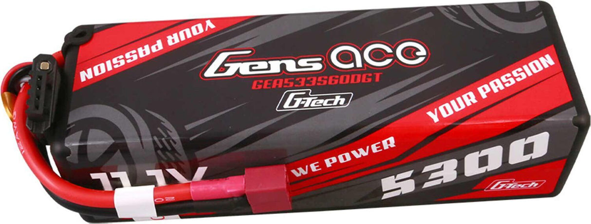 11.1V 5300mAh 3S 60C G-Tech Hardcase LiPo Battery: Deans