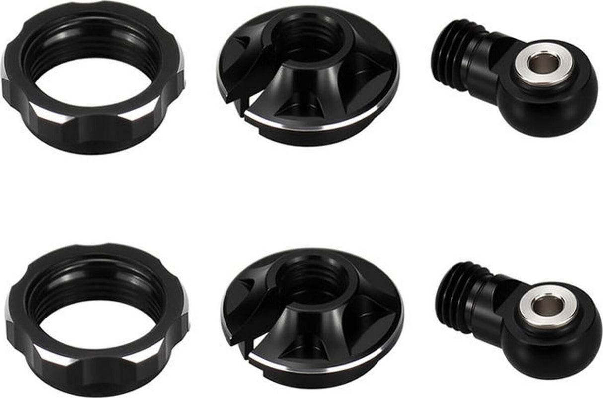 Aluminum Locking Spring Cups & Shock Ends, 1/16 ARRMA MINI KRATON (2)