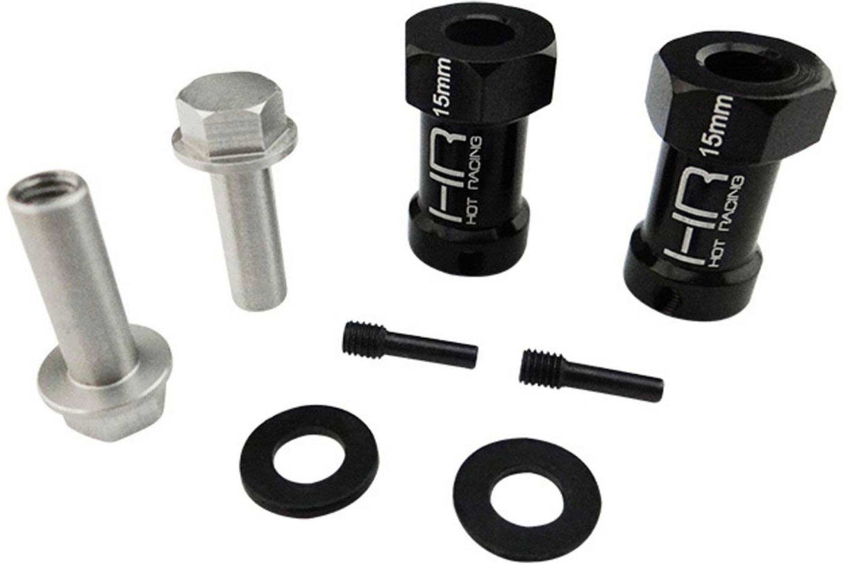 15mm Wheel Hub Extensions 12mm Hex (2): Axial Wraith