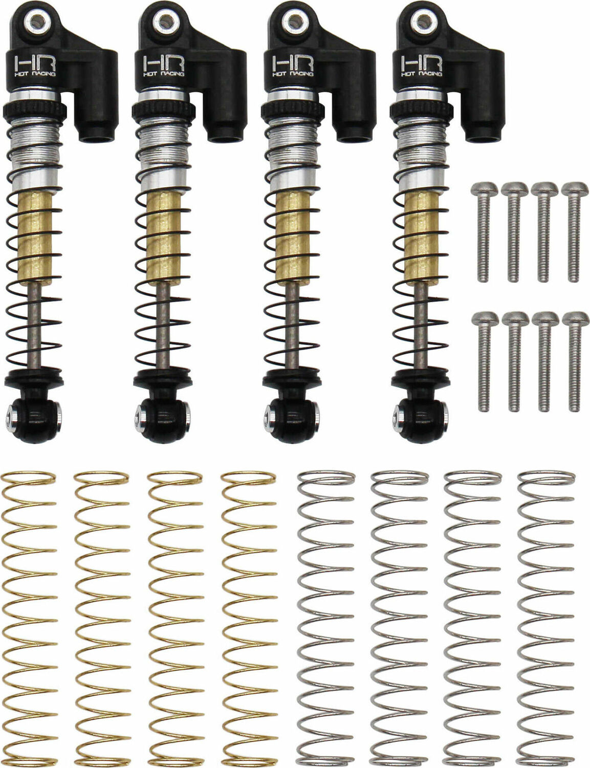 Aluminum Threaded Tele Shocks Set (4): SCX24