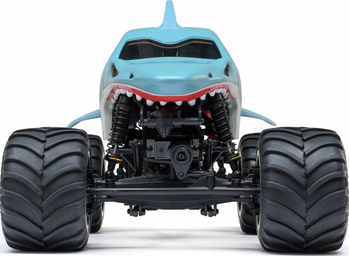 1/18 Mini LMT Megalodon 2S 4X4 RTR Brushed Monster Truck (Battery & Charger Included), Blue