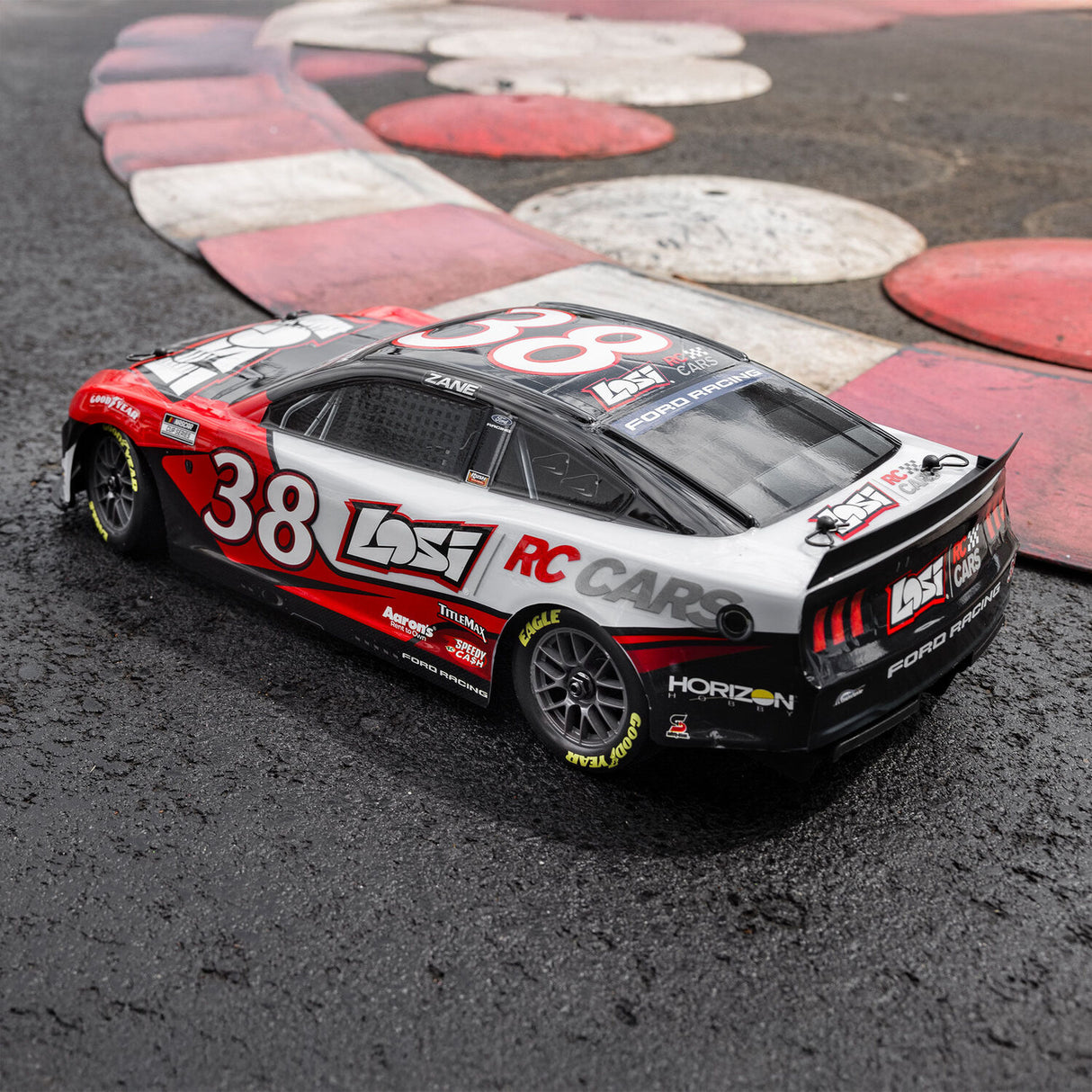 1/12 NASCAR RC Race Car Zane Smith No. 38 2026 Losi Ford Mustang 2S AWD RTR Brushed On-Road (Battery & Charger Included)