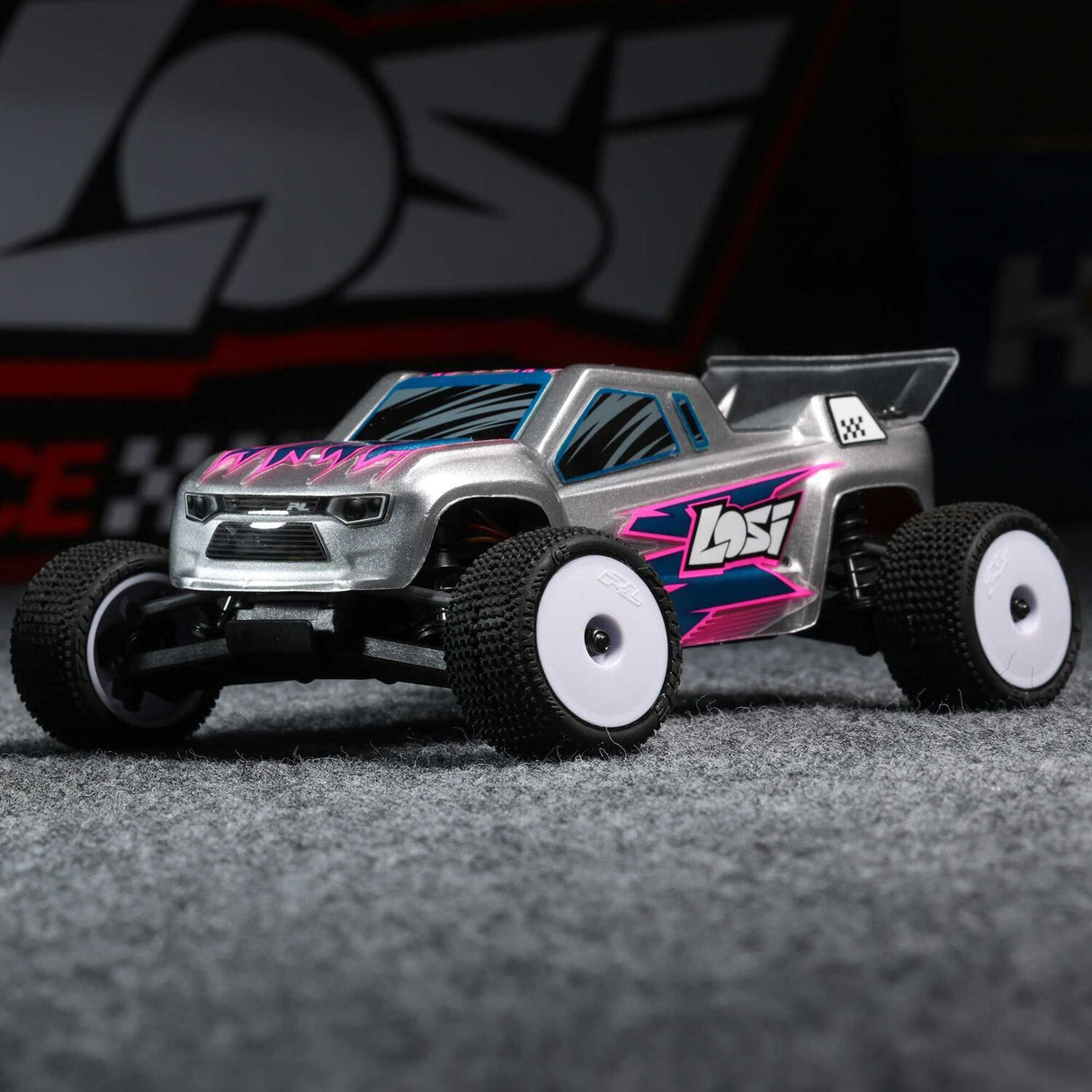 1/28 Micro-T 2S 2WD RTR Stadium Truck (Battery & Charger Included), Silver