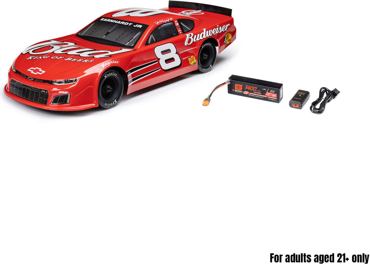 1/12 Asphalt Late Model RC Race Car Dale Earnhardt Jr. No. 8 2025 Budweiser Chevrolet ZL1 2S AWD On-Road (Battery & Charger Included), Red
