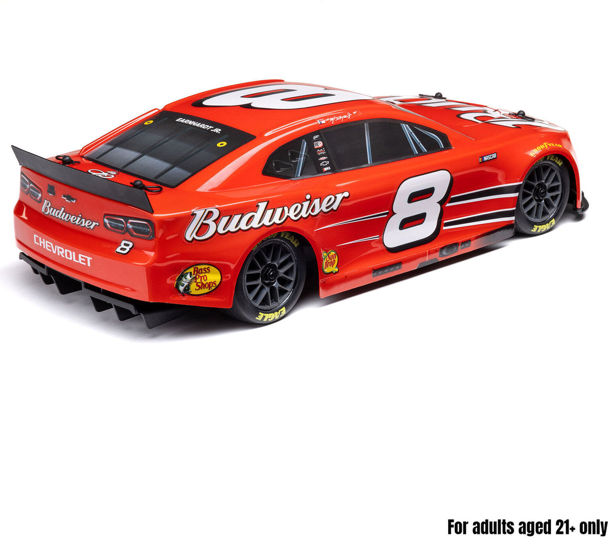 1/12 NASCAR RC Racecar Dale Earnhardt Jr. No. 8 Budweiser Chevrolet ZL1 2S AWD RTR Brushed On-Road (Battery & Charger Included), Red