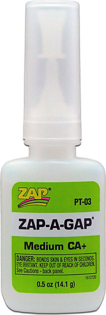 Zap-A-Gap Medium CA+ Glue, 1/2 oz
