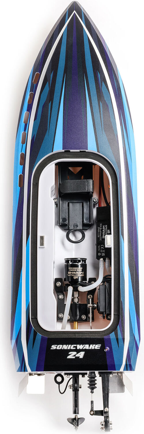 Sonicwake 24" Self-Righting Brushless Deep-V RTR (Battery & Charger Included), Blue