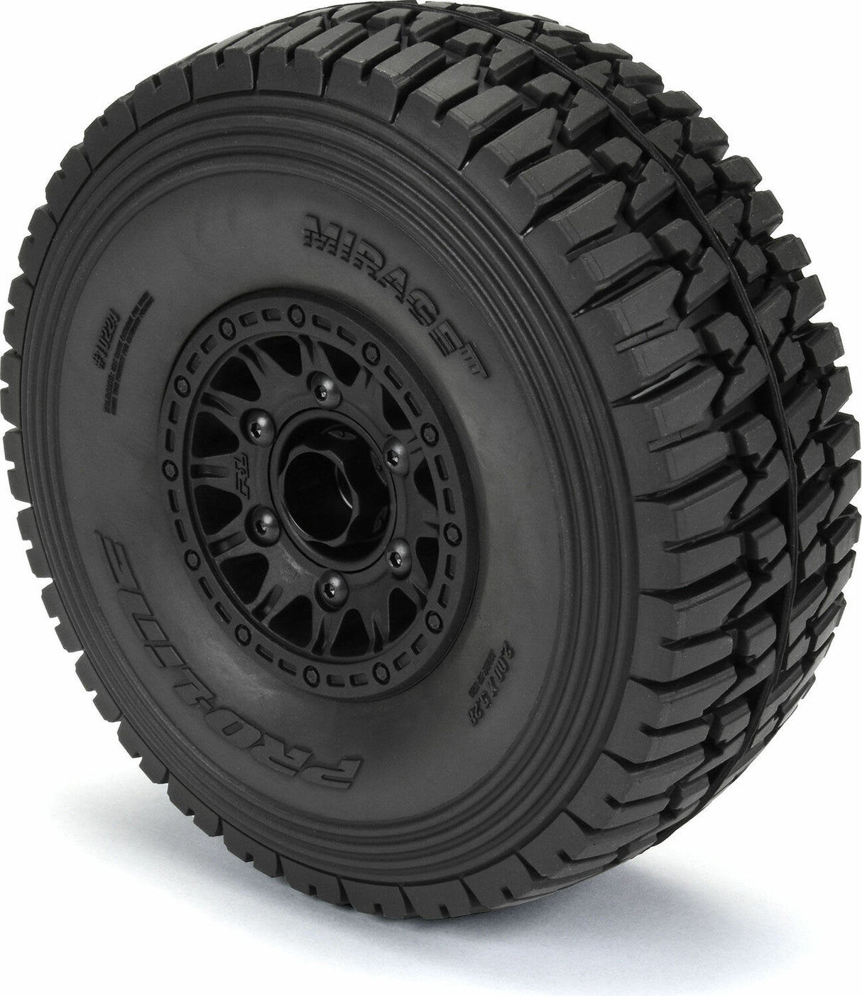 1/7 Mirage TT BELTED F/R Tires MTD 17mm Blk Raid (2): Mojave 6S, UDR