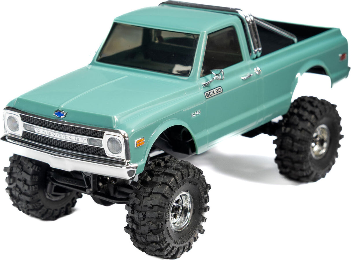 1/30 Baja Pro X Front/Rear Mounted Chrome Beast Tires (4): Axial SCX30