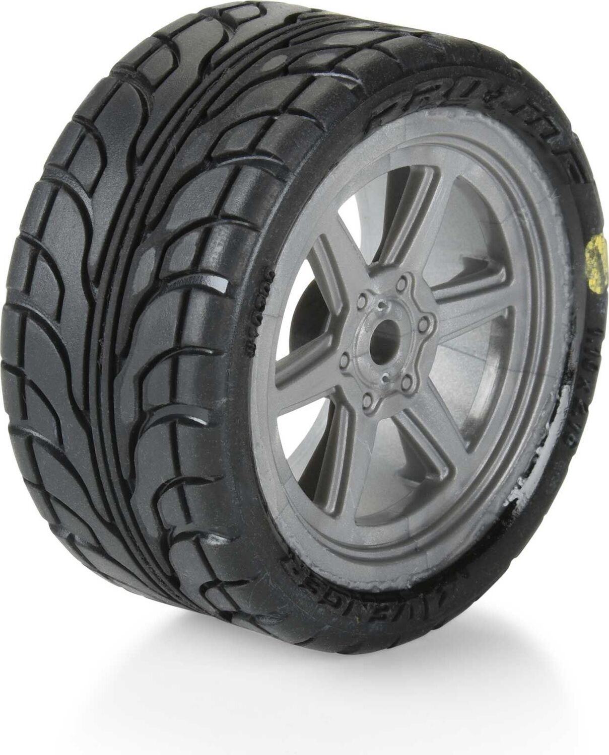 1/12 Avenger Tire Mounted on Overdrive Gray Wheel 8mm Hex (4): Losi Race Car