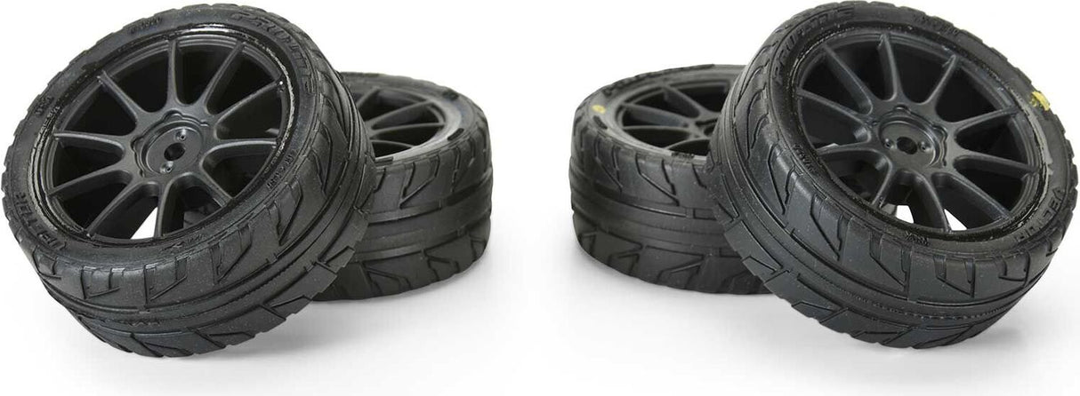 1/14 Vector Tire MTD 12mm Black Velocity Wheel (4): ARRMA TYPHON GROM