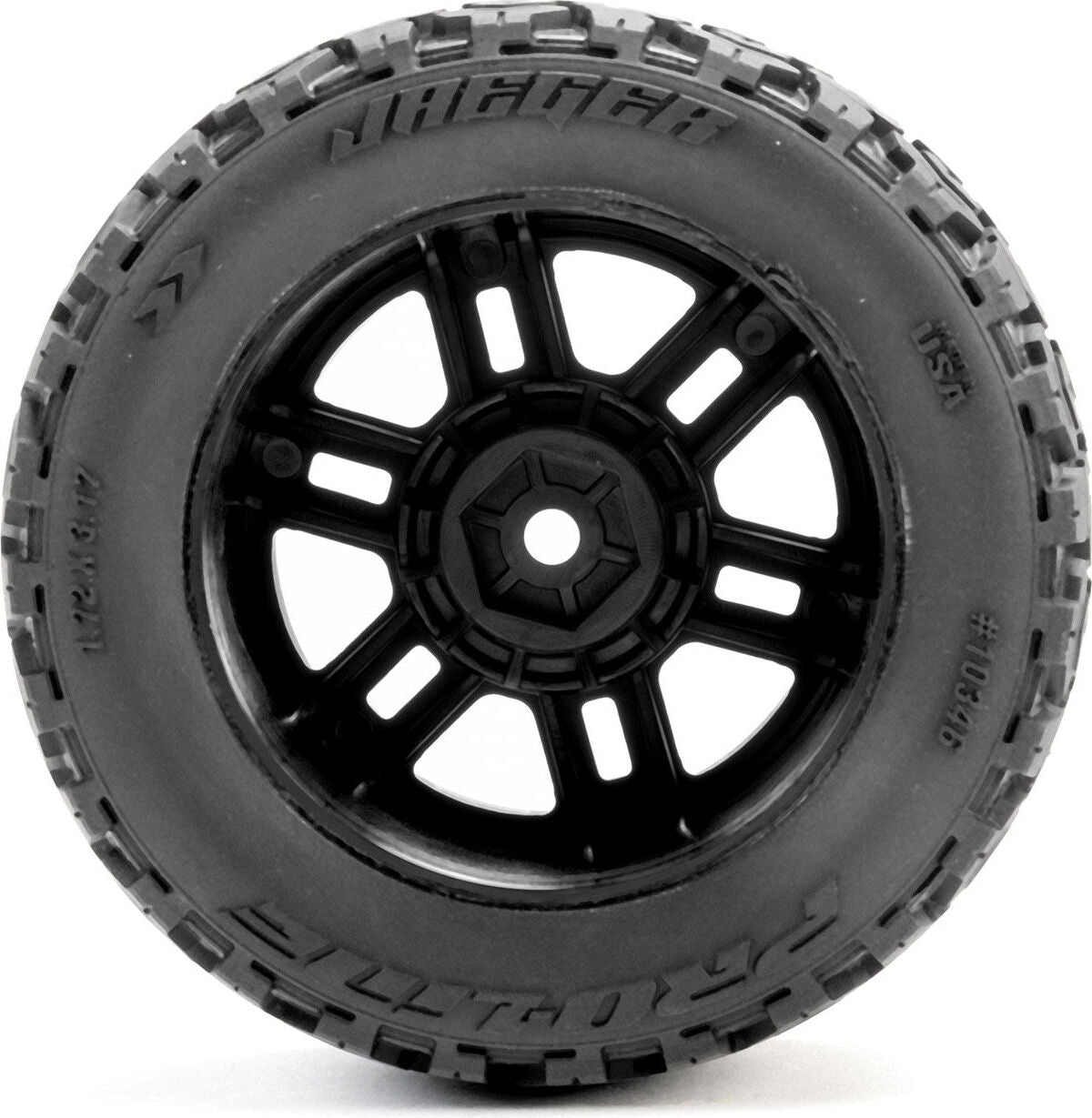 Jaeger Front/Rear MT Tires MTD 12mm Black Split Six (2): ARRMA MINI KRATON