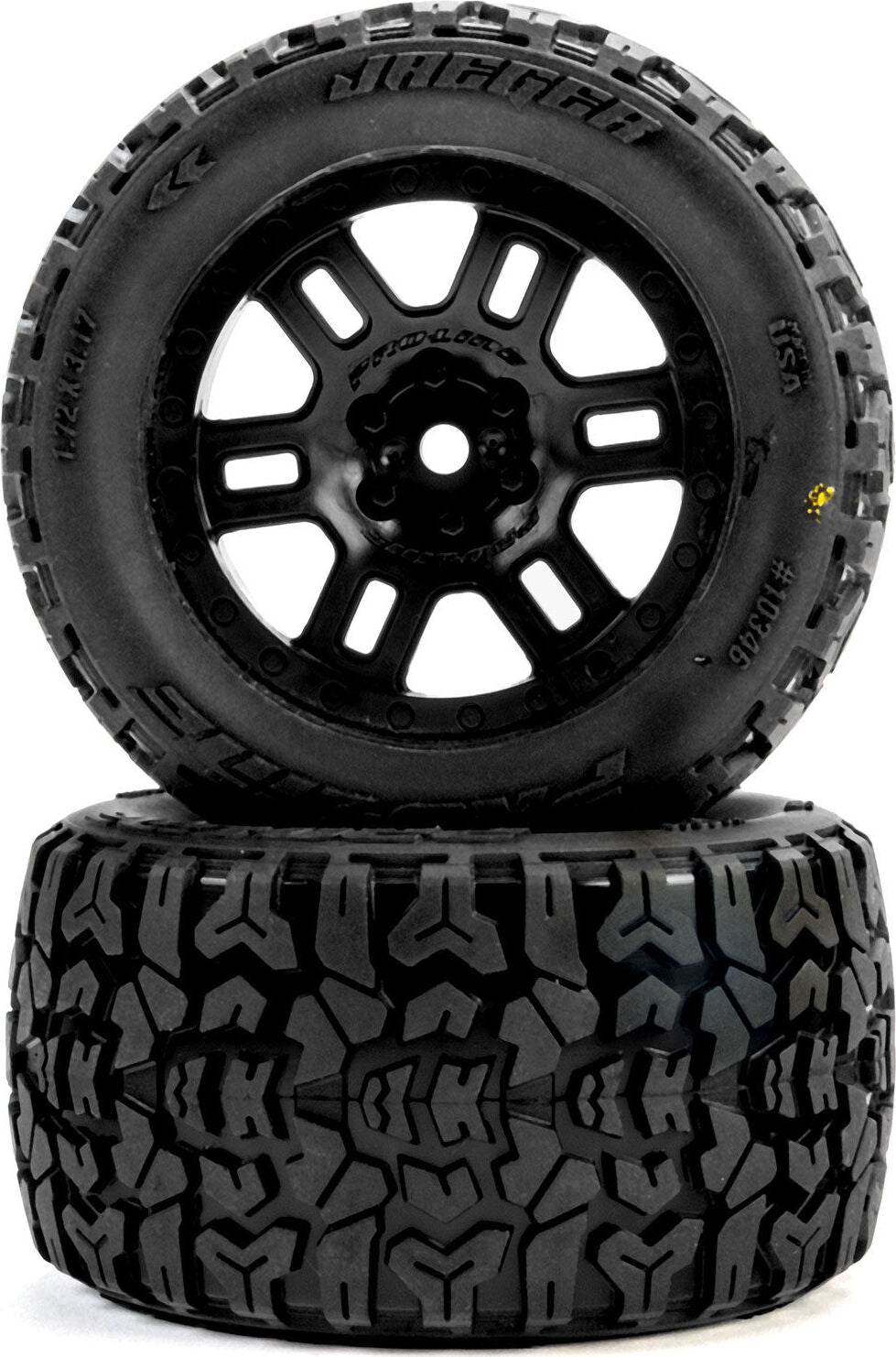 Jaeger Front/Rear MT Tires MTD 12mm Black Split Six (2): ARRMA MINI KRATON