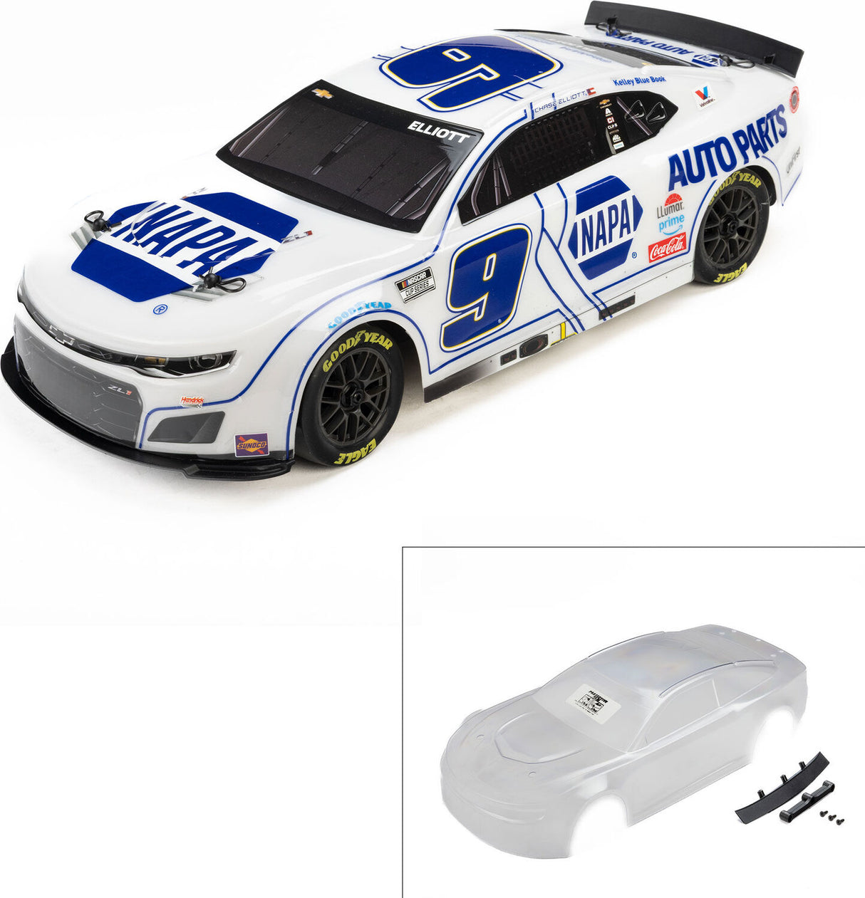 Limited Edition 1/12 Chase Elliott #9 NAPA DIY Clear 2025 Body: Losi NASCAR