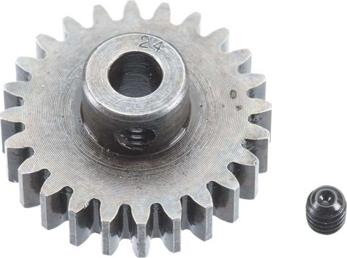Extra Hard Steel 5mm Bore 1 Module Pinion, 24T