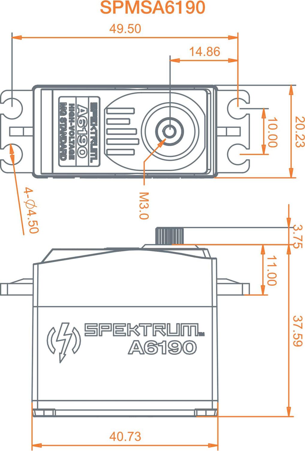 A6190 Standard Metal Gear HV Aircraft Servo