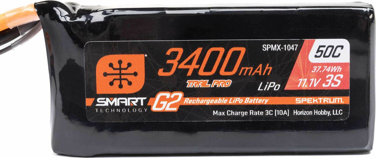 11.1V 3400mAh 3S 50C Smart G2 Trail Pro LiPo Battery: IC3