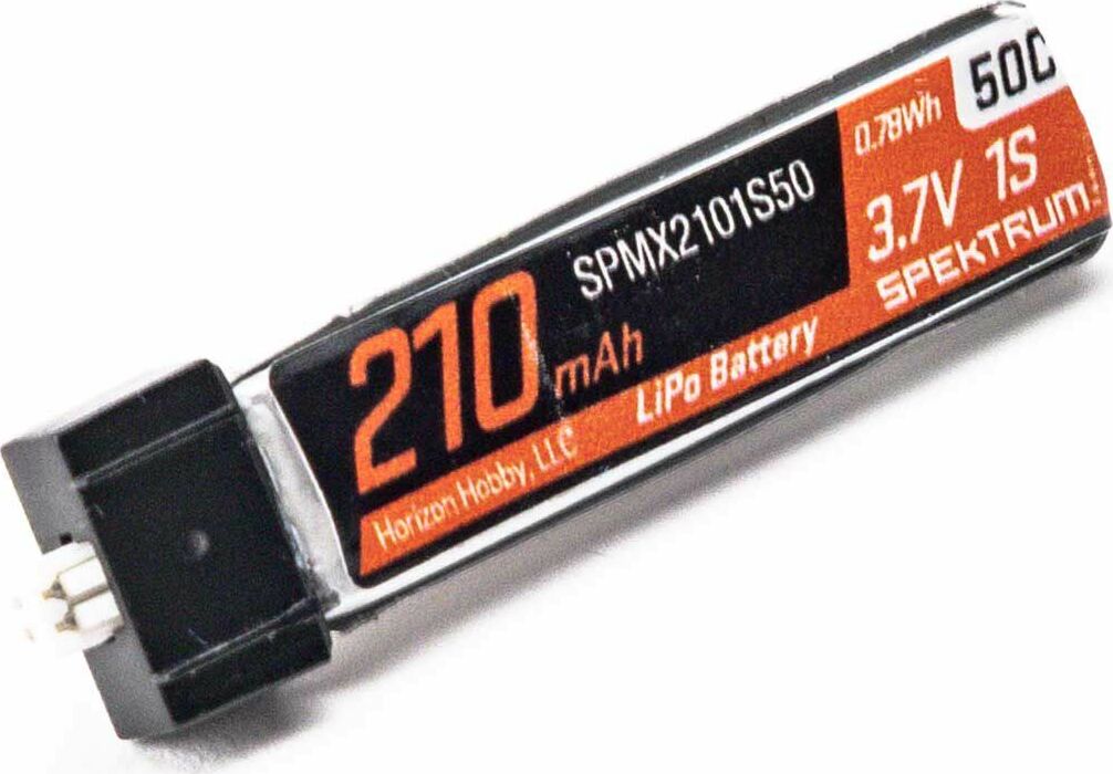 3.7V 210mAh 1S 50C LiPo Battery: JST PH1.25 Connector