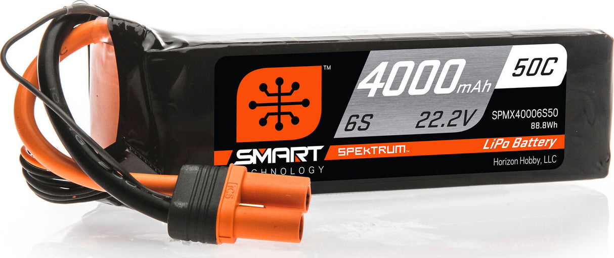 22.2V 4000mAh 6S 50C Smart LiPo Battery: IC5